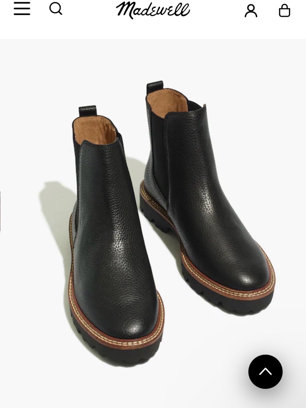Madewell Black Leather Chukka Lug Boots